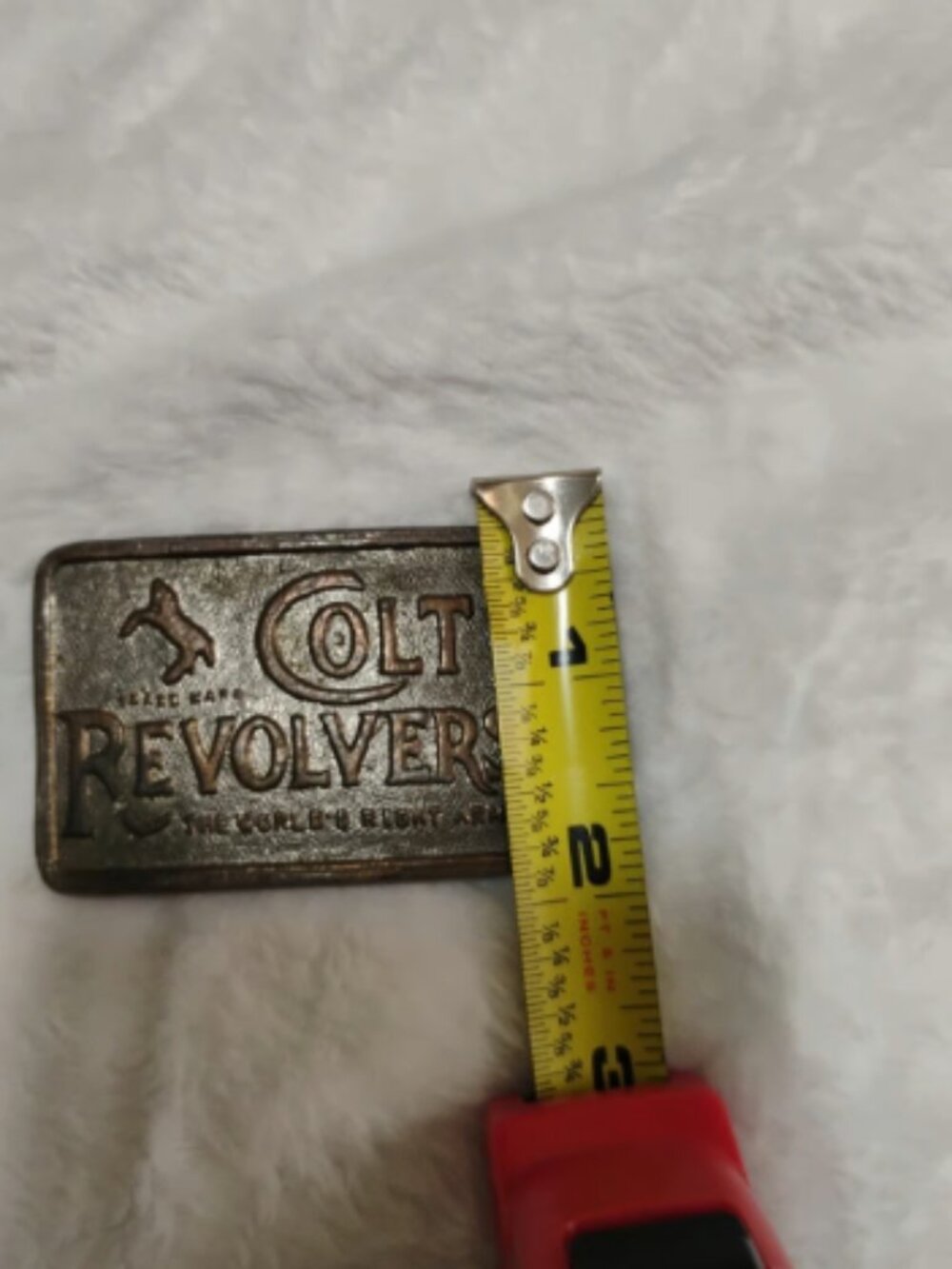 Bergamot Brass Colt Revolvers "The World's Right Arm" Belt Buckle - Picture 12 of 12